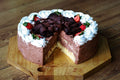 Eggless Belgian chocolate cake
