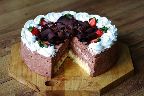 Eggless Belgian chocolate cake